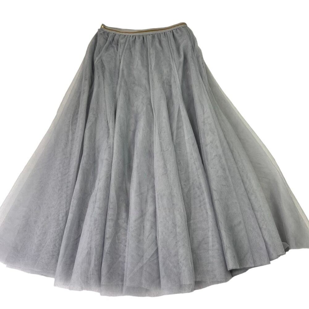 Skirt Womens Tulle Pleated High Waist Holiday Fishtail Patchwork Skirt Lined - Picture 6 of 10